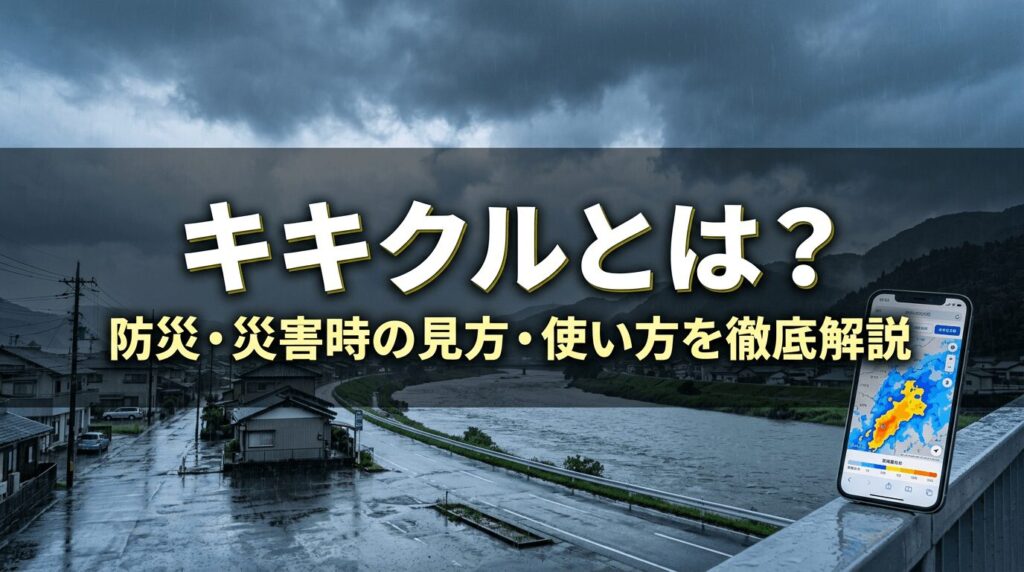 キキクルとは？防災・災害時の見方・使い方を徹底解説｜土砂・浸水・洪水の危険度を色で確認