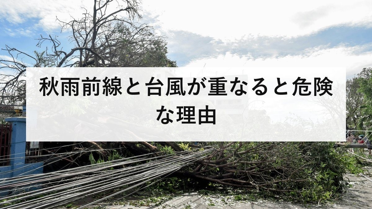 秋雨前線と台風が重なると危険な理由|台風が来なくても大雨になる仕組みを防災士が解説