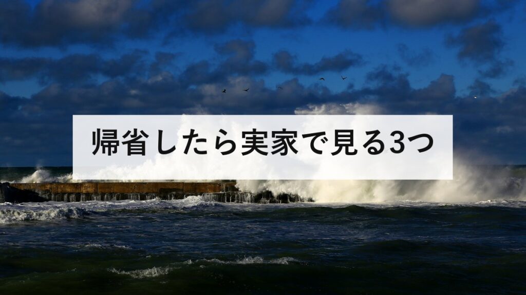 帰省したら実家で見る3つ｜火災警報器・家具の固定・ハザードマップ