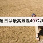 酷暑日は最高気温40℃以上｜気象庁の正式用語ではない理由と猛暑日との違い